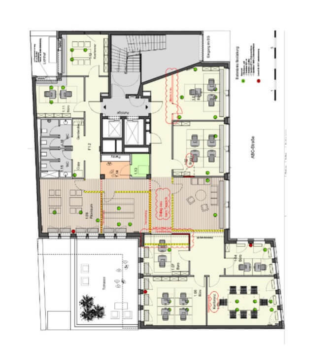 Example of a floor plan transfer: BEFORE