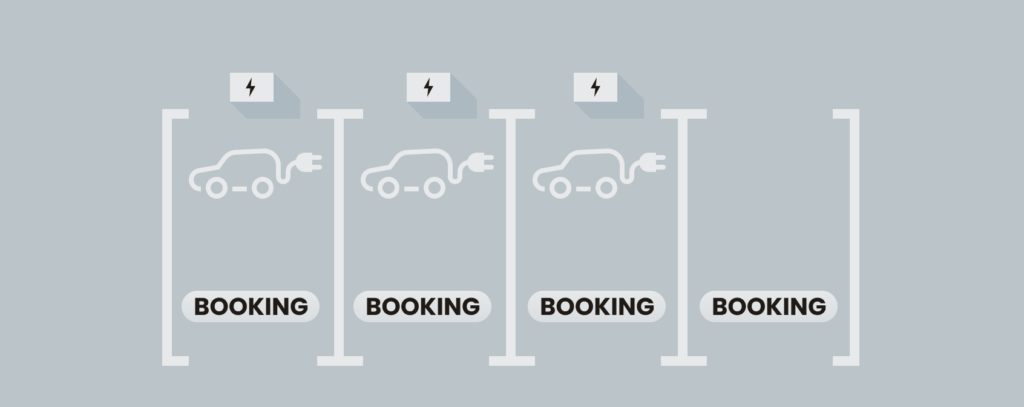 Display of a parking space in the desk sharing software DEIN RAUM with available parking spaces for booking