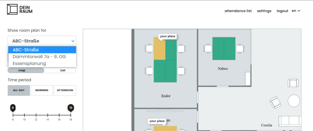 Floor plan different locations