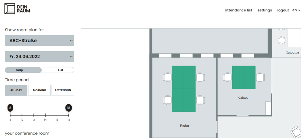 Floor plan workstation selection